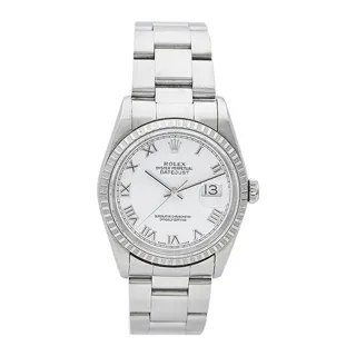 Rolex Datejust 16220 36mm Stainless steel White