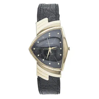 Hamilton Electric 32mm 14k yellow gold Black