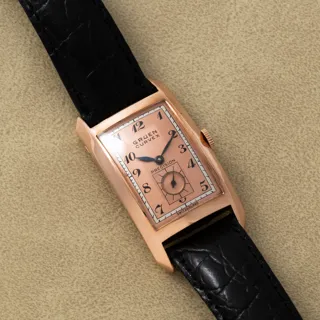 Gruen Curvex 40mm Rose gold Pink