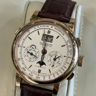 A. Lange & Söhne Datograph 410.032 41mm Rose gold Silver