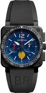 Bell & Ross Instruments BR0394-PAF1-CE/SRB 42mm Black ceramic Blue