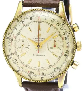 Breitling Chronomat 808 37mm Yellow gold Silver