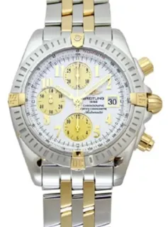 Breitling Chronomat B1335611/A574 43.7mm Yellow gold and Stainless steel White