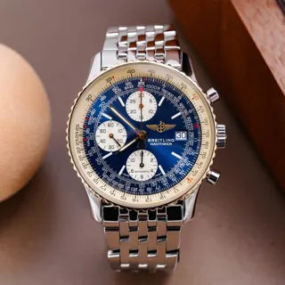 Breitling Navitimer D13022 41mm Yellow gold and Stainless steel Blue