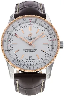 Breitling Navitimer U17326 41mm Rose gold and Stainless steel Silver