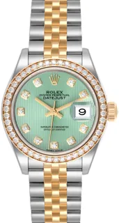 Rolex Datejust 278383RBR Stainless steel and 18k yellow gold Green