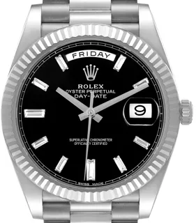 Rolex Day-Date 228239 White gold bright black