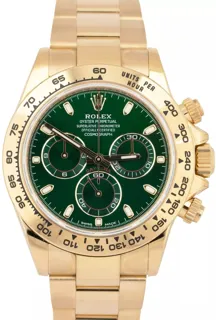 Rolex Daytona 116500LN Yellow gold Green