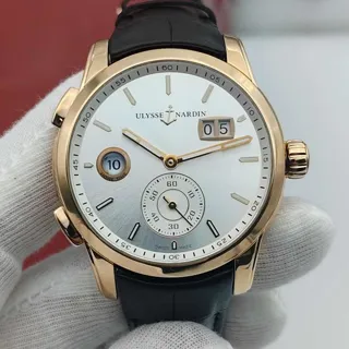 Ulysse Nardin Dual Time 3346-126/91 42mm Rose gold Silver