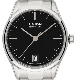 Union Glashütte Viro Date D011.207.11.051.00 34mm Stainless steel Black