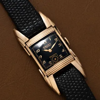 Gruen Curvex Gold-plated Black