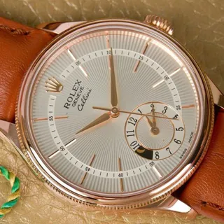 Rolex Cellini Dual Time 50525 39mm Rose gold