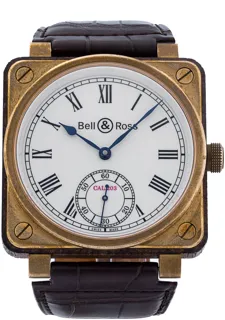 Bell & Ross Instruments BR01-CM-203 46mm Bronze and Titanium and Wood White