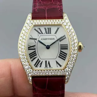 Cartier Tortue 2643 28mm Rose gold Silver