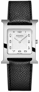 Hermès Heure H Medium Model W036792WW00 Stainless steel White