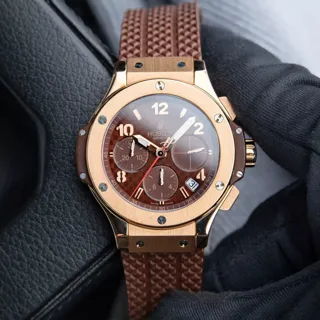 Hublot Big Bang 41mm Rose Gold$Diamond-set$Carbon Brown