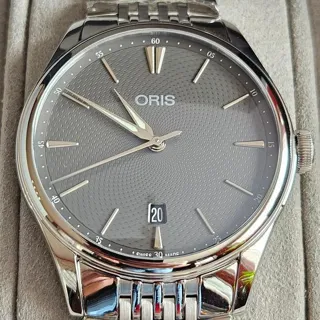 Oris Artelier Date 733 7721 4053-07 8 21 79 40mm Stainless steel Gray