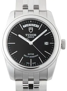 Tudor Glamour Date-Day 56000 39mm Stainless steel Black