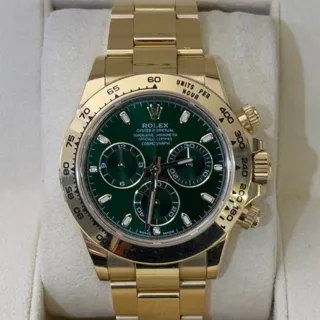 Rolex Daytona 116508 40mm Yellow gold Green