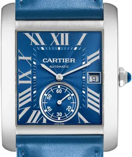 Cartier Tank MC WSTA0010 Stainless steel Blue