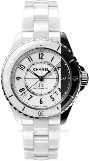 Chanel J12 H6515 Black ceramic and White ceramic White