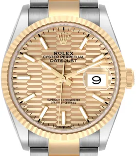 Rolex Datejust 126233 36mm Stainless steel and 18k yellow gold Champagne