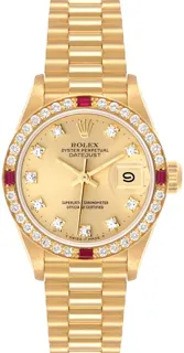 Rolex President Datejust 69068 26mm Yellow gold Champagne