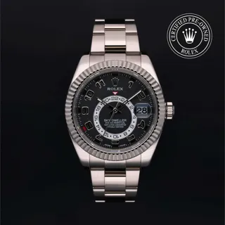 Rolex Sky-Dweller 326939-0002 White gold Black