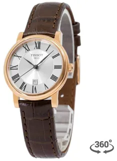 Tissot Carson T122.210.36.033.00 30mm Rose gold and Stainless steel Silver