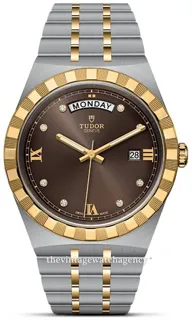 Tudor Royal M28603-0008 41mm brushed/polished steel brown