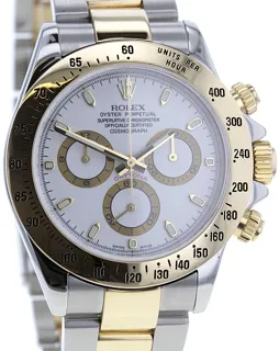 Rolex Cosmograph Daytona 116523 40mm Yellow gold and Stainless steel White