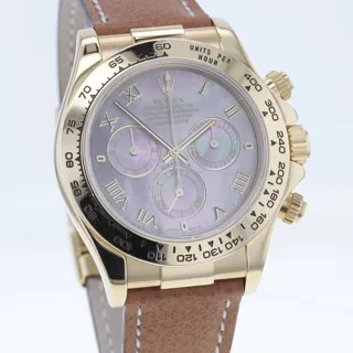 Rolex Cosmograph Daytona 116518 40mm Yellow gold mother-of-pearl$dark