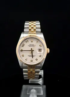 Rolex Datejust 36 16233 Yellow gold and Stainless steel Black