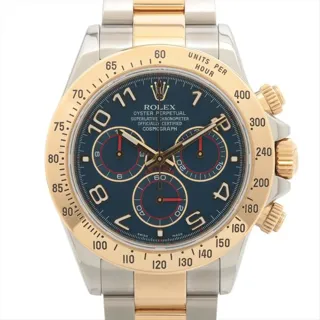 Rolex Daytona 116523 39mm Yellow gold and Stainless steel Blue