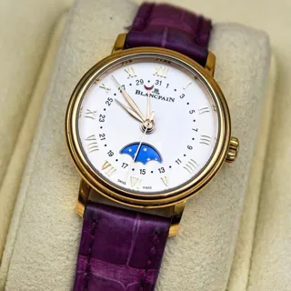 Blancpain Villeret 6106-3642-55A 29.2mm Red gold White