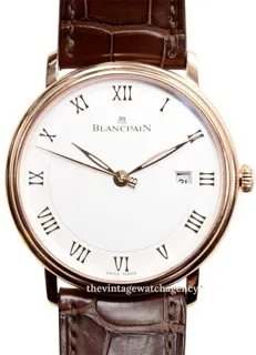 Blancpain Villeret 6651-3642-55B 40mm Red gold White