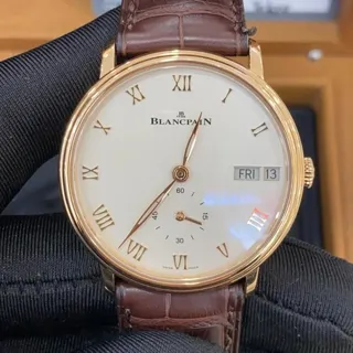 Blancpain Villeret 6652-3642-55B 40mm Rose gold White