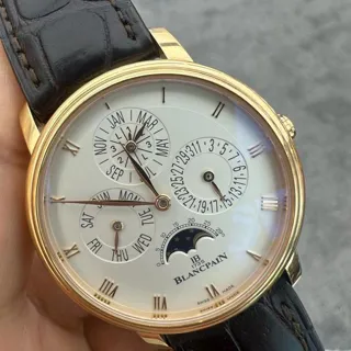 Blancpain Villeret 6057 3642 55A 38mm Rose gold Silver