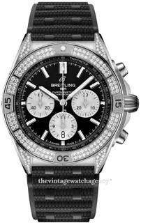 Breitling Chronomat B01 AB0134721B1S2 42mm diamond set steel Black