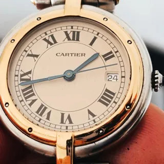 Cartier Cougar 183964 30mm Yellow gold and Stainless steel Champagne