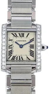 Cartier Tank Française W4TA0008 Stainless steel and Diamond Silver