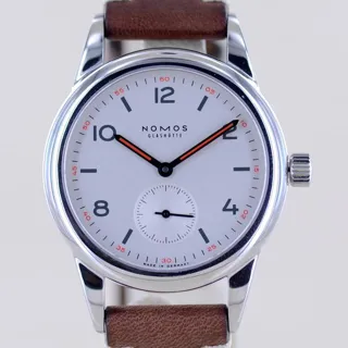 NOMOS Club 703 36mm Stainless steel White