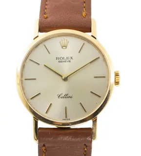 Rolex Cellini 4109 26mm Yellow gold Silver