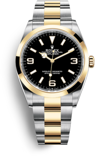 Rolex Explorer 124273-0001 Yellow gold and Oystersteel Black