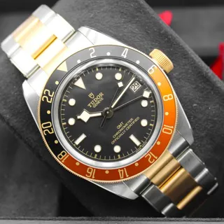 Tudor Black Bay GMT 79833MN 41mm Yellow gold and Stainless steel Black