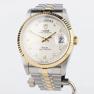 Tudor Prince Date-Day 76213 36mm Yellow gold and Stainless steel Silver