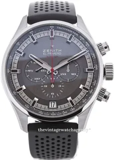 Zenith El Primero 03.2280.400/91.R576 45mm brushed/polished steel Silver