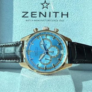 Zenith El Primero 18.2045.400 42mm Rose gold Blue