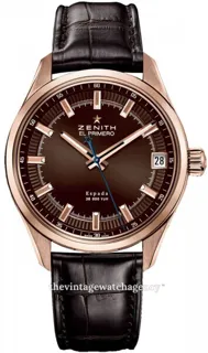 Zenith El Primero Espada 18.2170.4650/75.c713 40mm 18k rose gold Brown