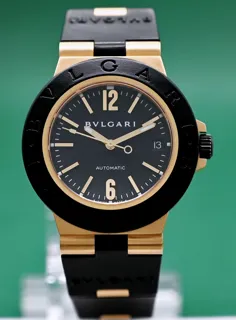 Bulgari Diagono AL 38 G Yellow gold Black